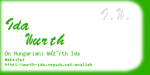 ida wurth business card